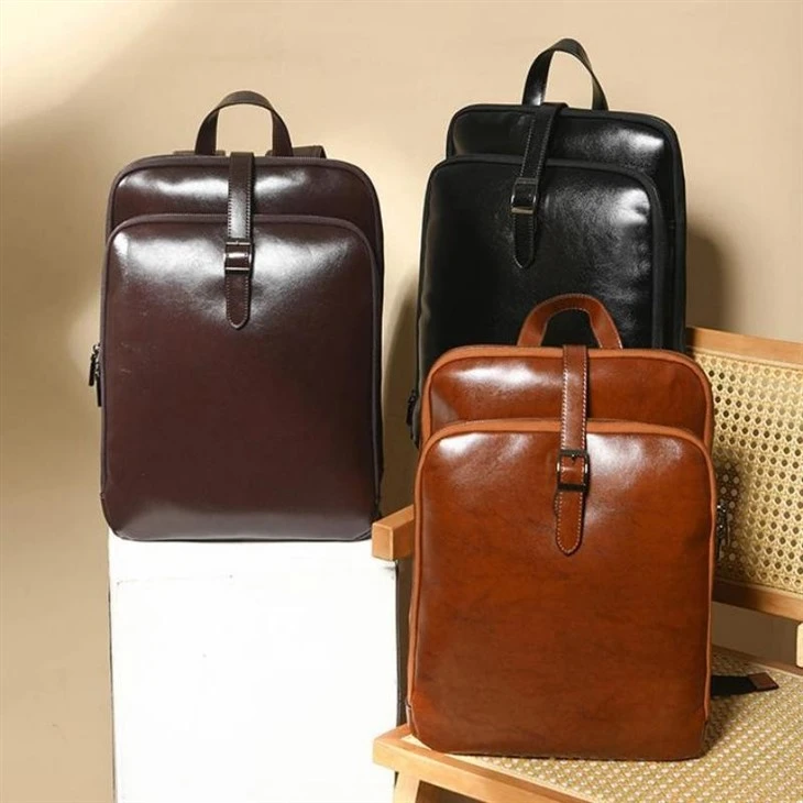 Vintage Leather Business Backpack suppliers